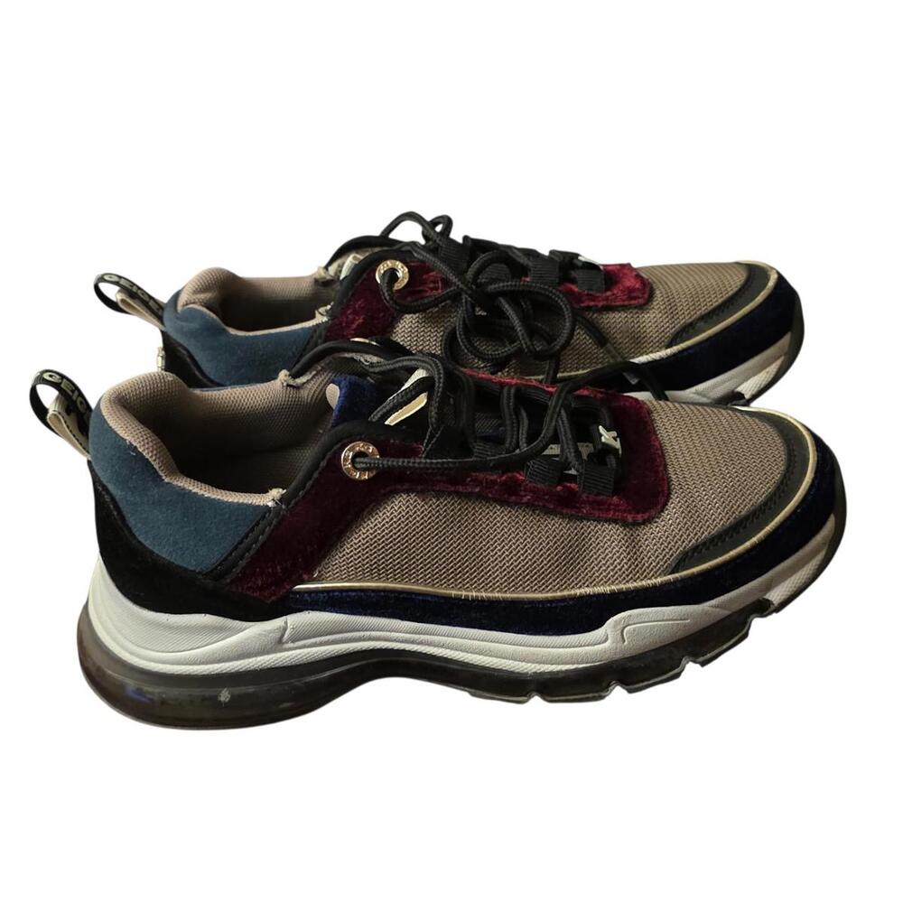 KG Kurt Geiger LEGIT Trainer LACE UP WINE SNEAKERS Sz 37 US Women's 7